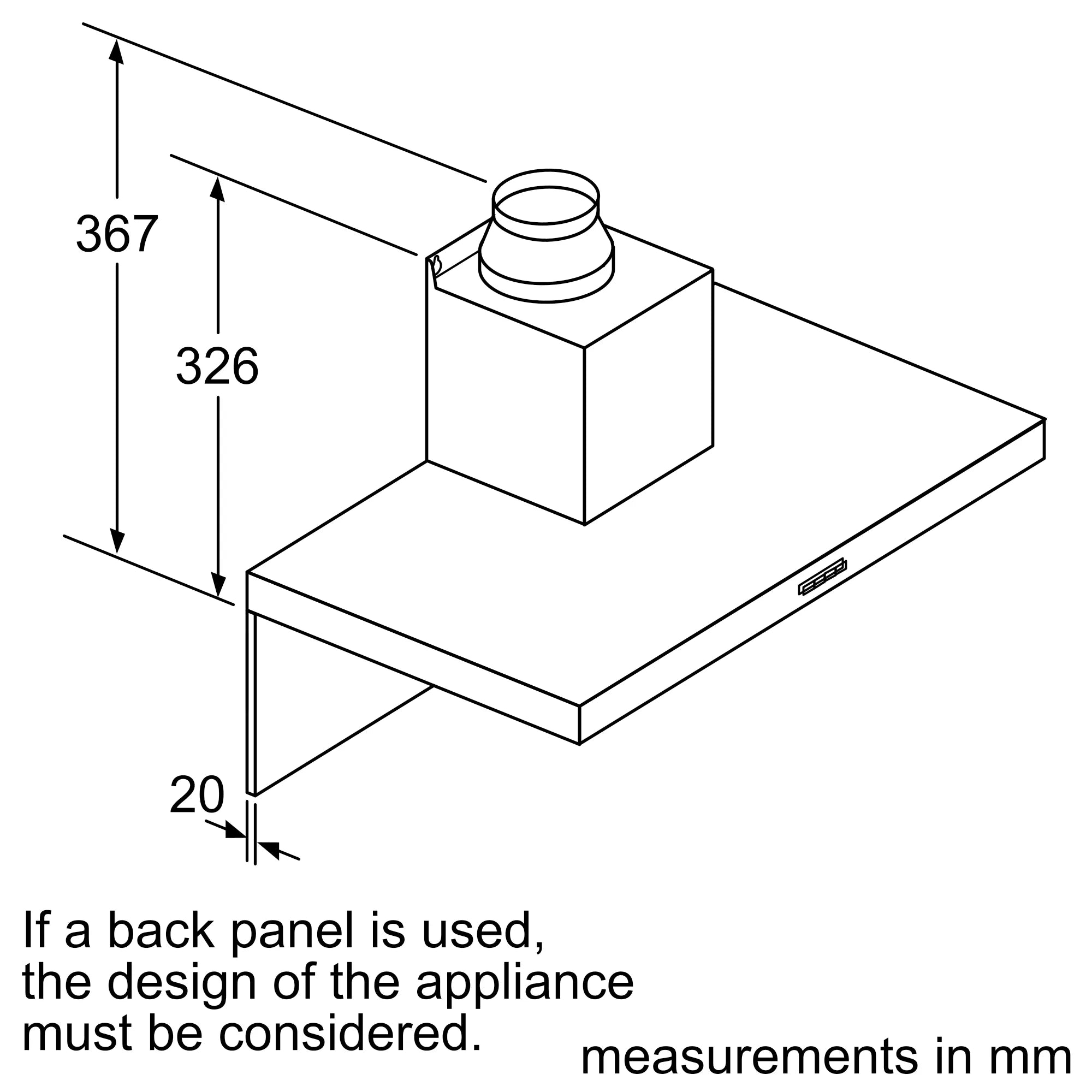 Bosch Series 2 Box-shaped wall-mounted Cooker Hood 90cm Stainless Steel DWB94BC51B