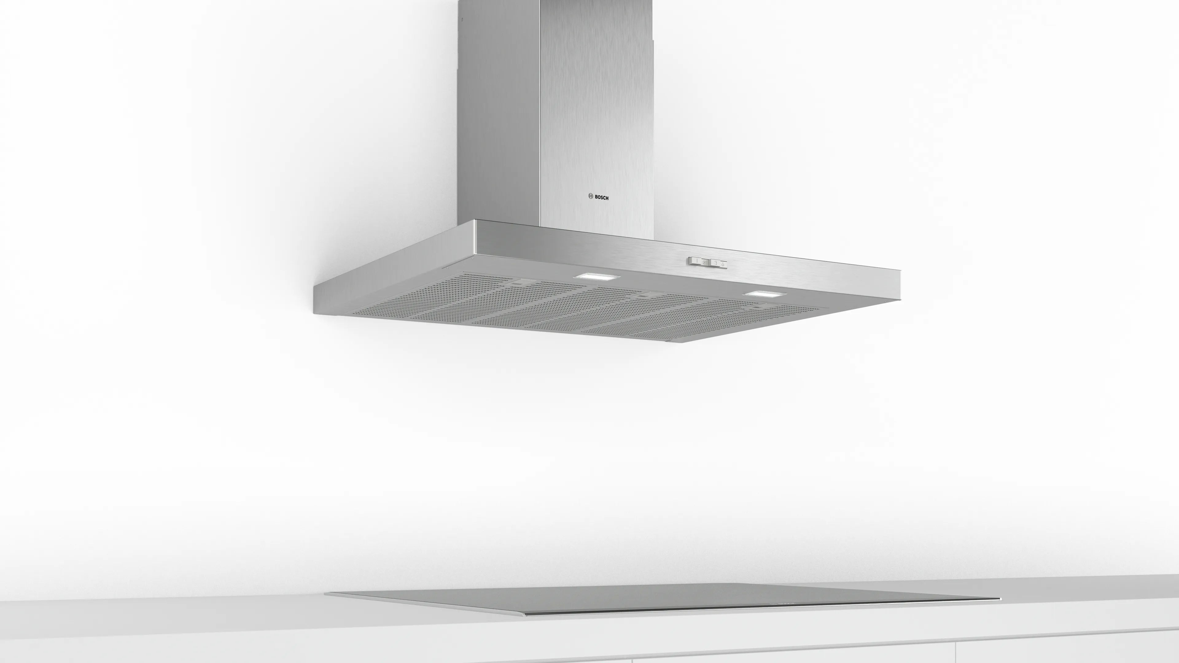 Bosch Series 2 Box-shaped wall-mounted Cooker Hood 90cm Stainless Steel DWB94BC51B