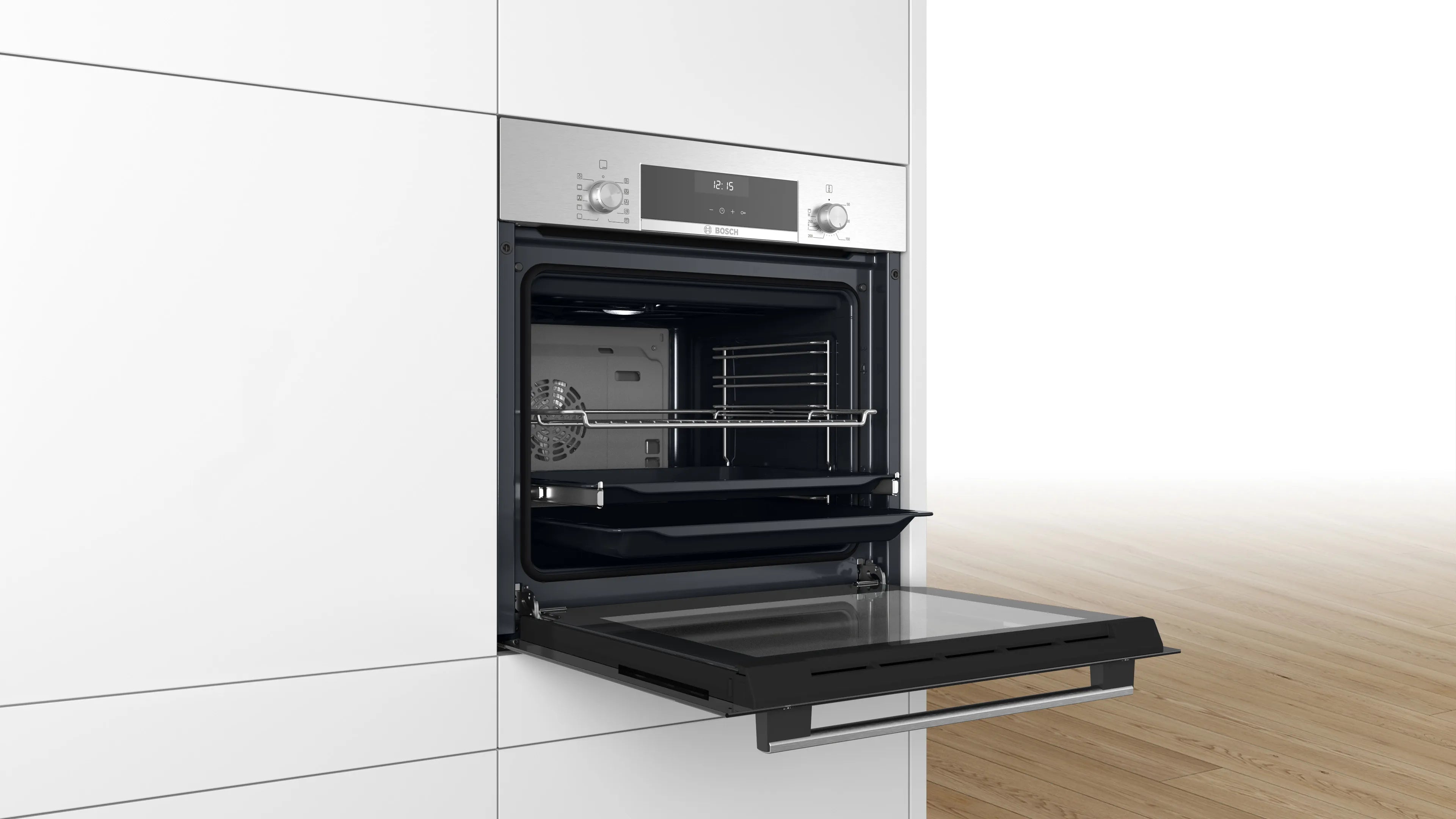 Bosch Series 4 Built-in Oven, 66 L, 60x60cm Stainless steel HBJ538ES0M