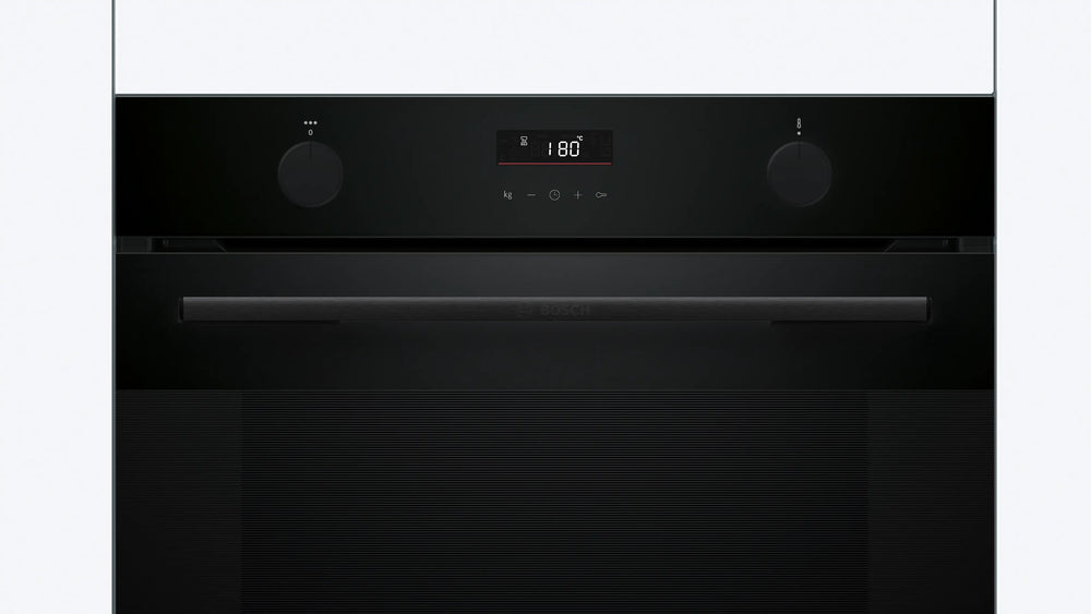 Bosch Series 4 76L Built-in Oven with Added Steam and 8 Modes, Black