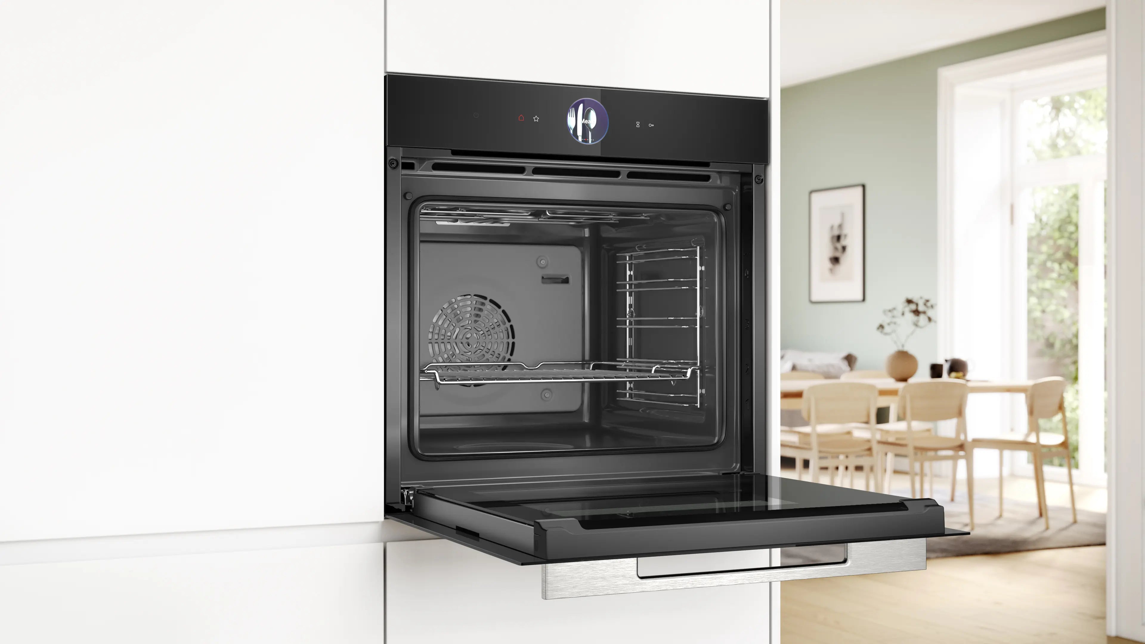 Bosch Series 8, Built-in Oven, 71 L, 60 x 60 cm, Black HBG7341B1M