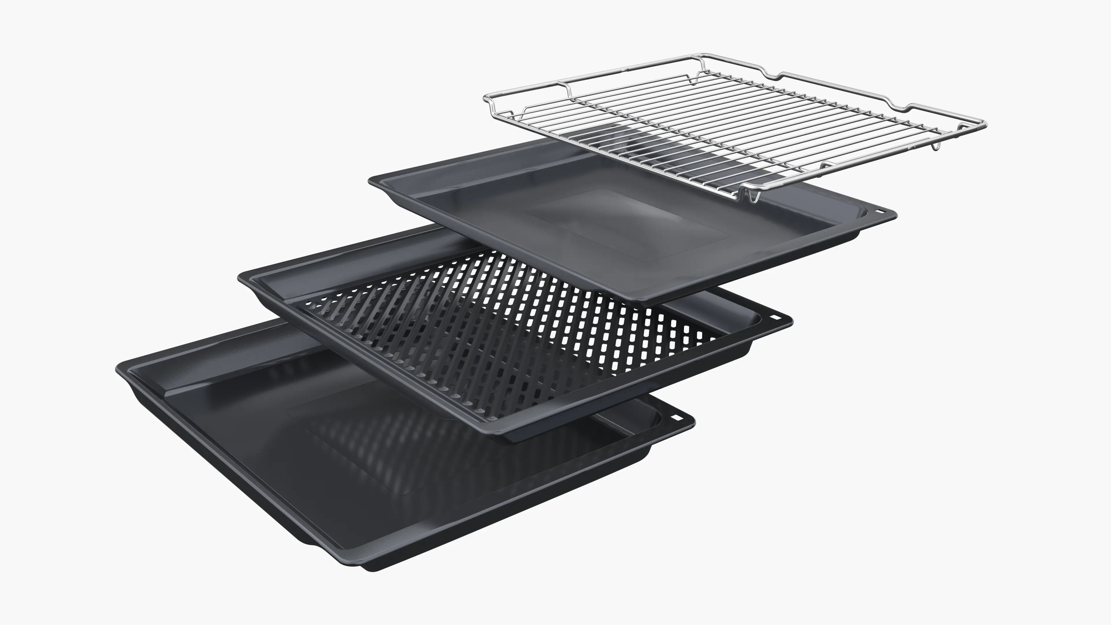 Bosch Series 8, Built-in Oven, 71 L, 60 x 60 cm, Black HBG7341B1M
