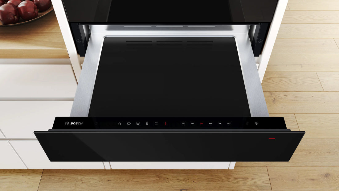 Series 8, Built-in Warming Drawer, 60 x 14 cm, Black