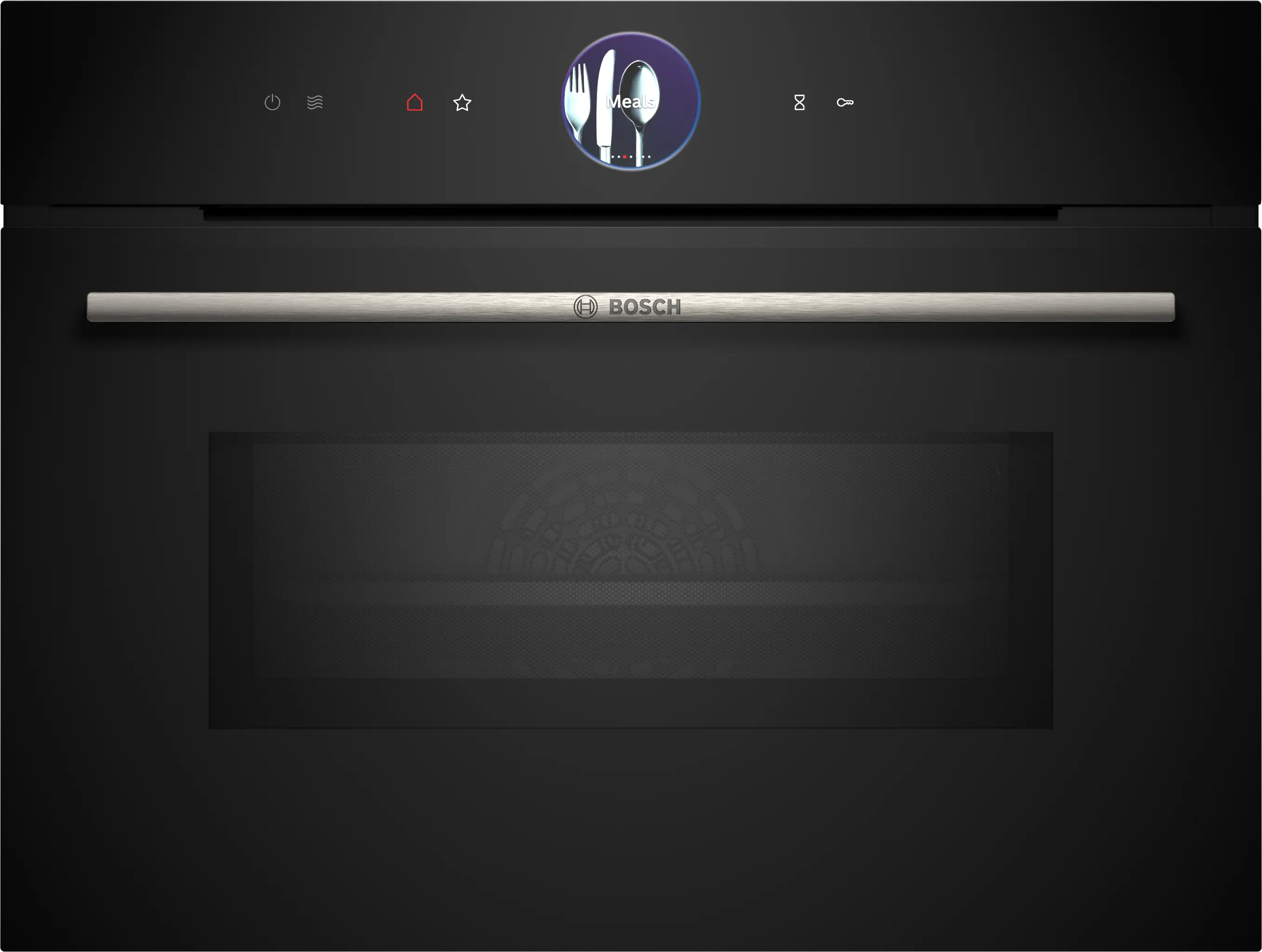 Series 8, Built-in compact oven with microwave function, 60 x 45 cm, Black