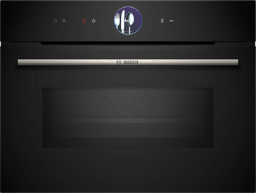 Series 8, Built-in compact oven with microwave function, 60 x 45 cm, Black