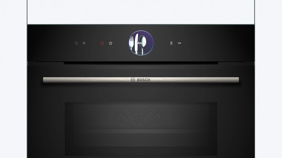 Series 8, Built-in compact oven with microwave function, 60 x 45 cm, Black