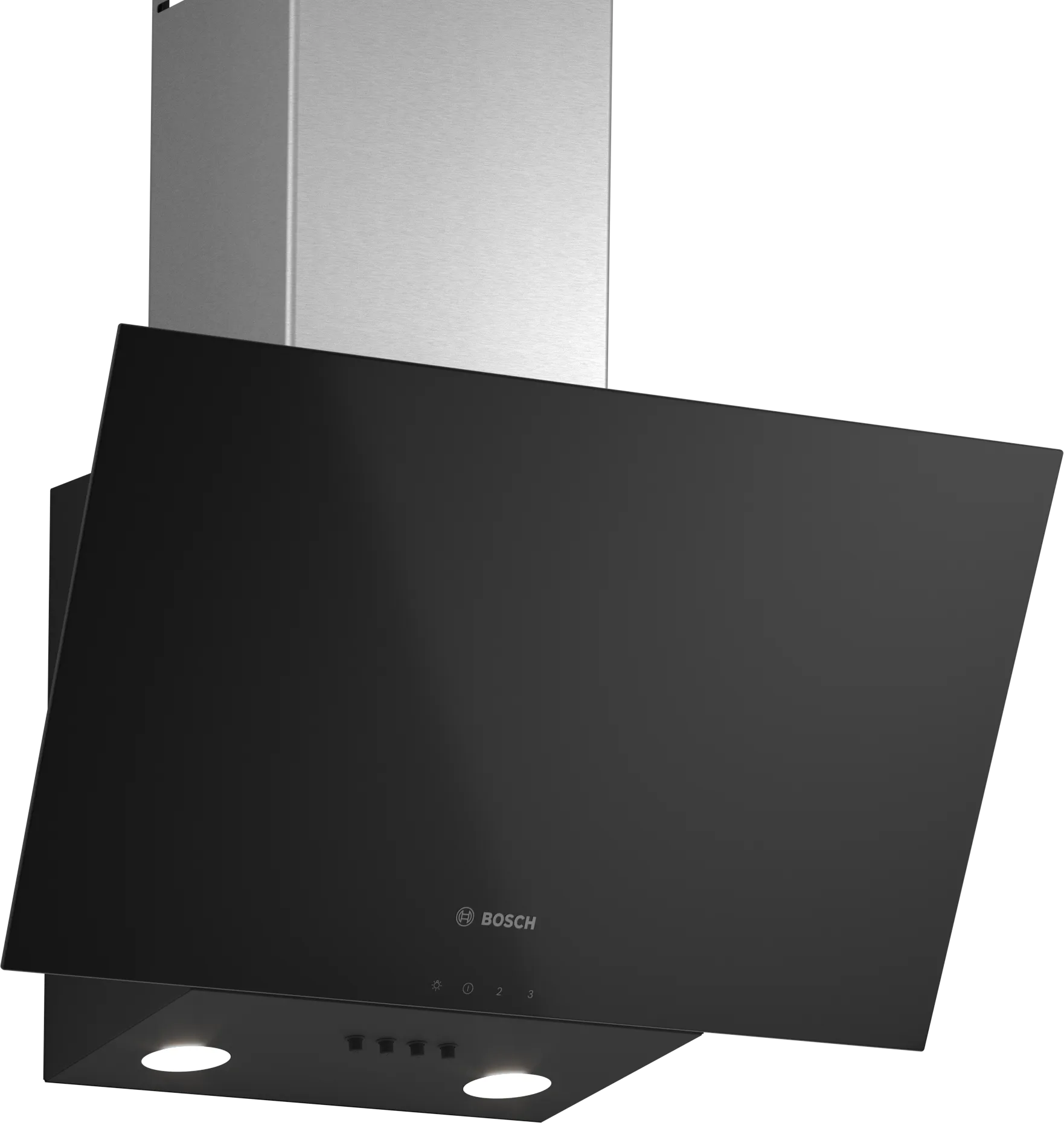 Bosch Series 2 Wall-mounted Cooker Hood 60cm Glass Black DWK63PJ61M