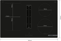 Bosch Series 4 Built in Induction 4 Cooking Zone 80cm Hob Black PVS811B16E