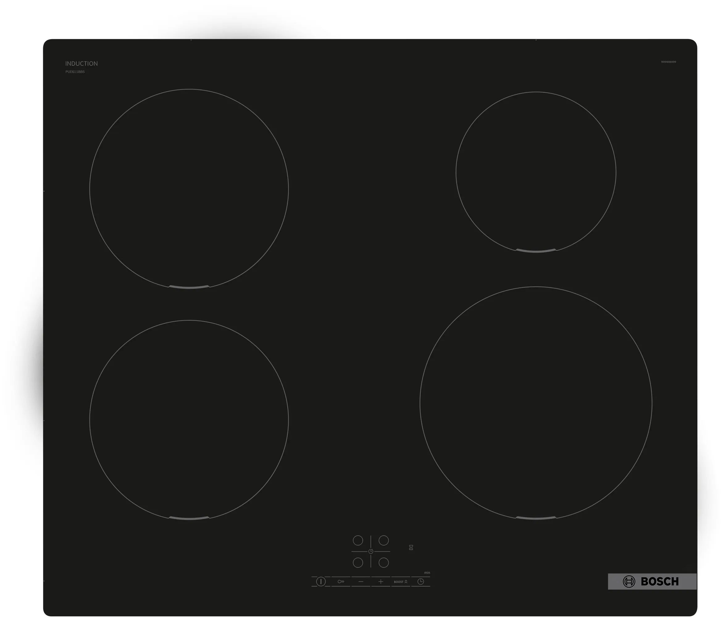 Bosch Series 4 Induction Hob 60cm with Power Boost Ceramic Black PUE611BB5E