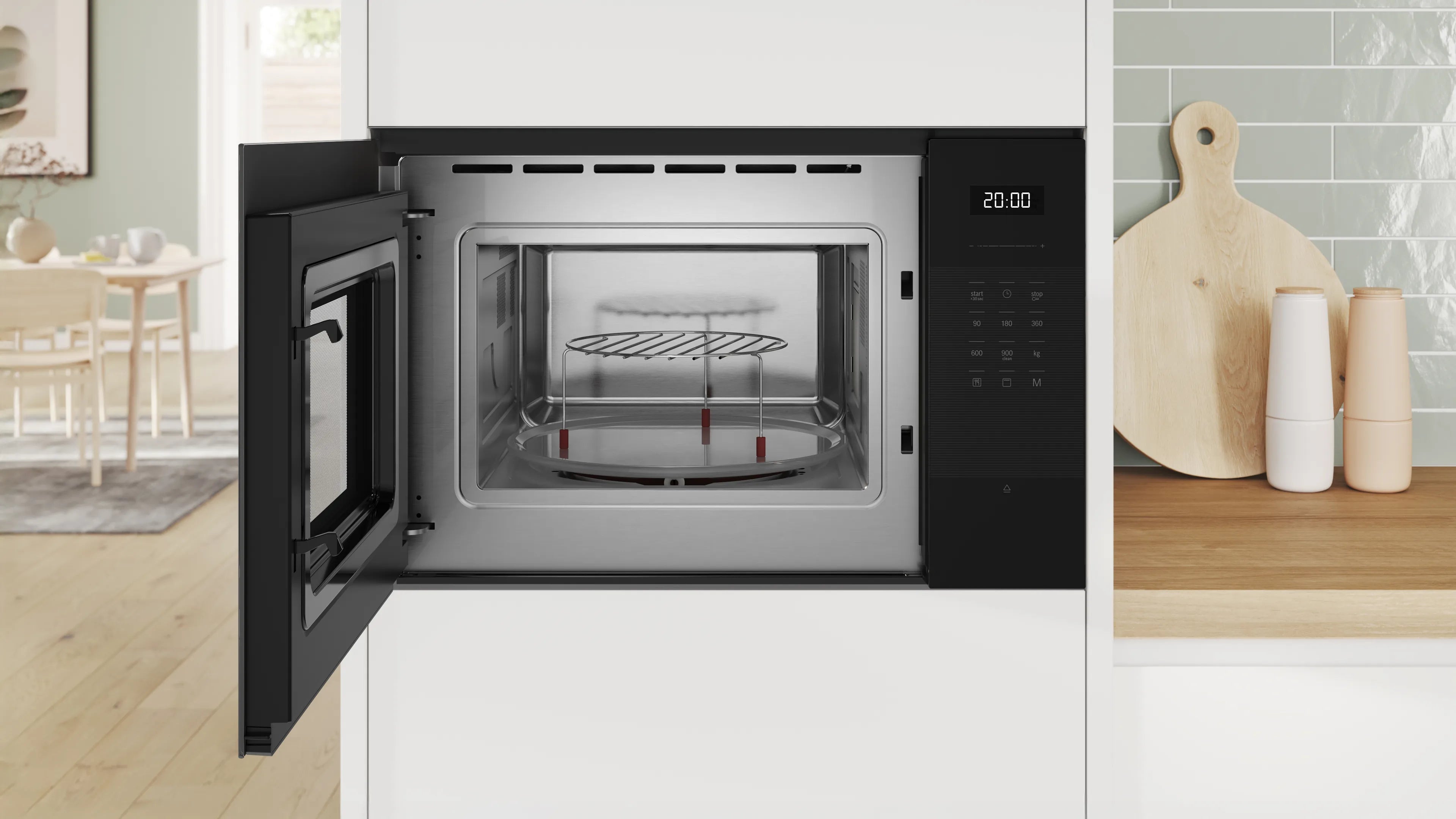 Bosch Series 6 Built-In Microwave 25L with Grill 59x38cm Black BEL554MB2M