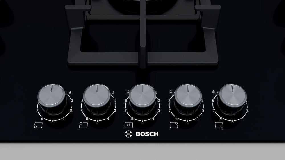 Bosch Series 6 90 cm Gas Hob with Wok Burner and Tempered Glass