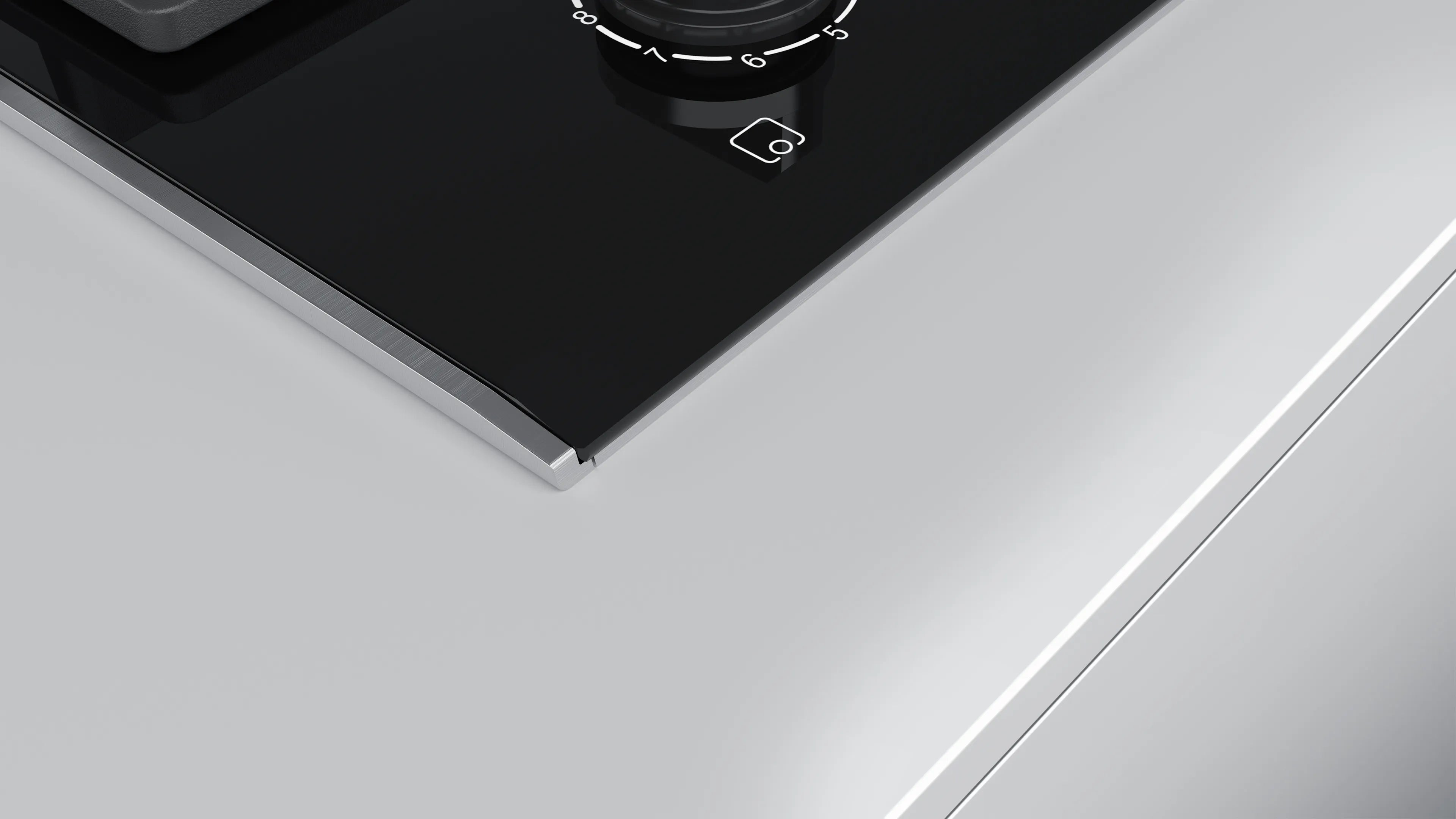 Bosch Series 8 Domino Gas Hob 30cm Ceramic Glass Black PRB3A6D70M