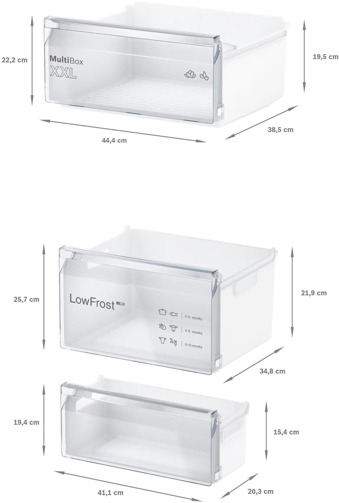 Bosch Series 2, Built-in fridge-freezer with freezer at bottom, 177.2 x 54.1 cm, sliding hinge KIV87NSF0M