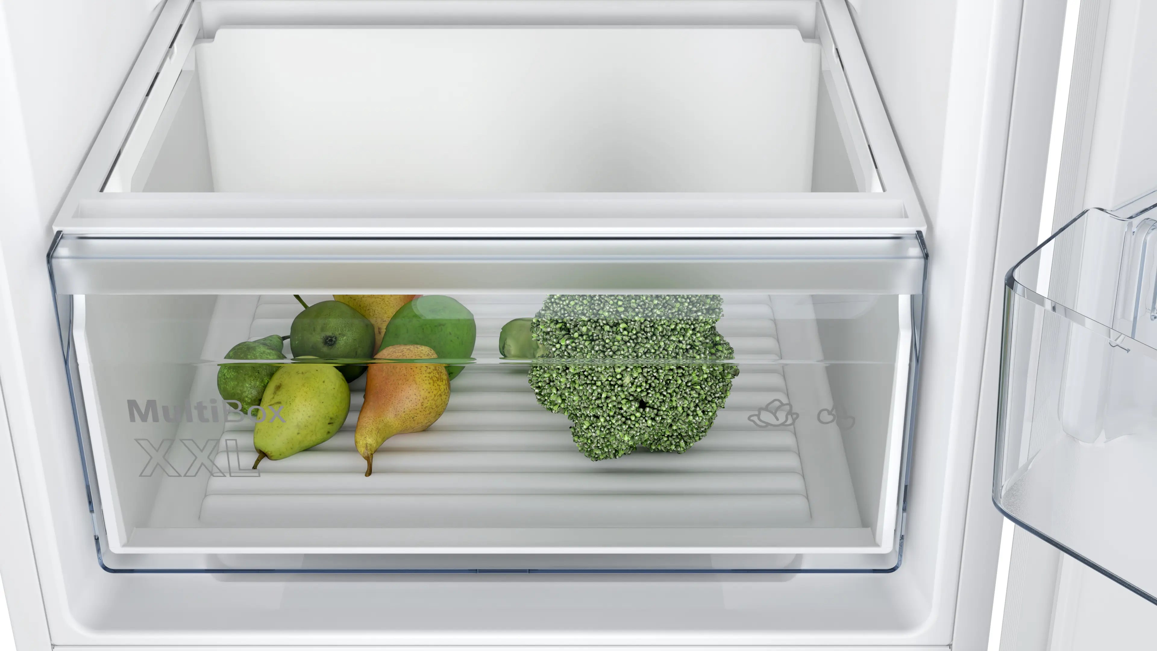 Bosch Series 2, Built-in fridge-freezer with freezer at bottom, 177.2 x 54.1 cm, sliding hinge KIV87NSF0M