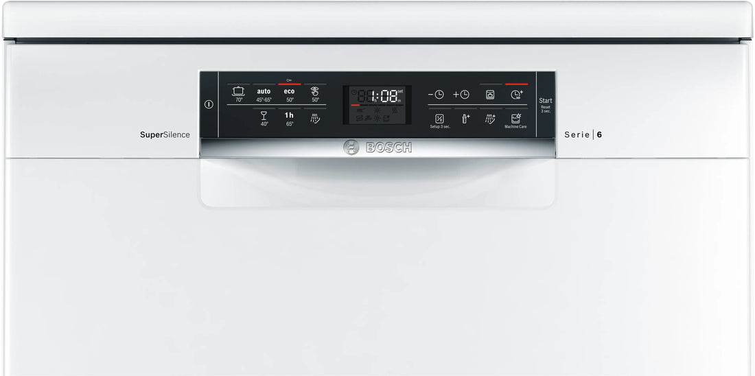Bosch Series 6 Freestanding Dishwasher Eco Silence Drive SMS67NW10M
