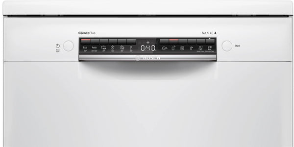 Bosch Series 4, Free-Standing Flexible Loading Dishwasher, 60cm, White SMS4HMW26M