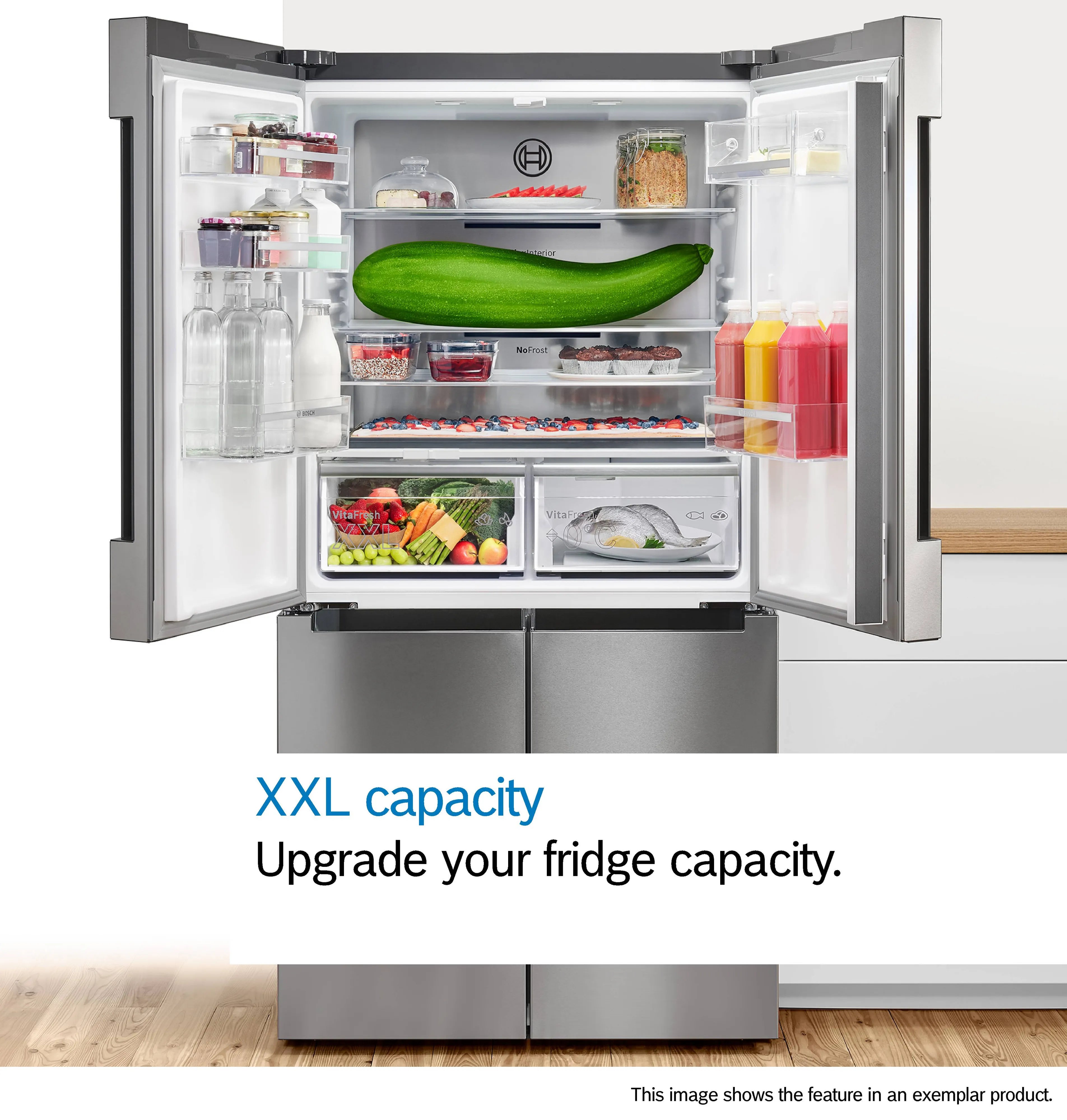 Bosch French Door Refrigerator 605 Liters with Multi Airflow System KFN96VPEAG