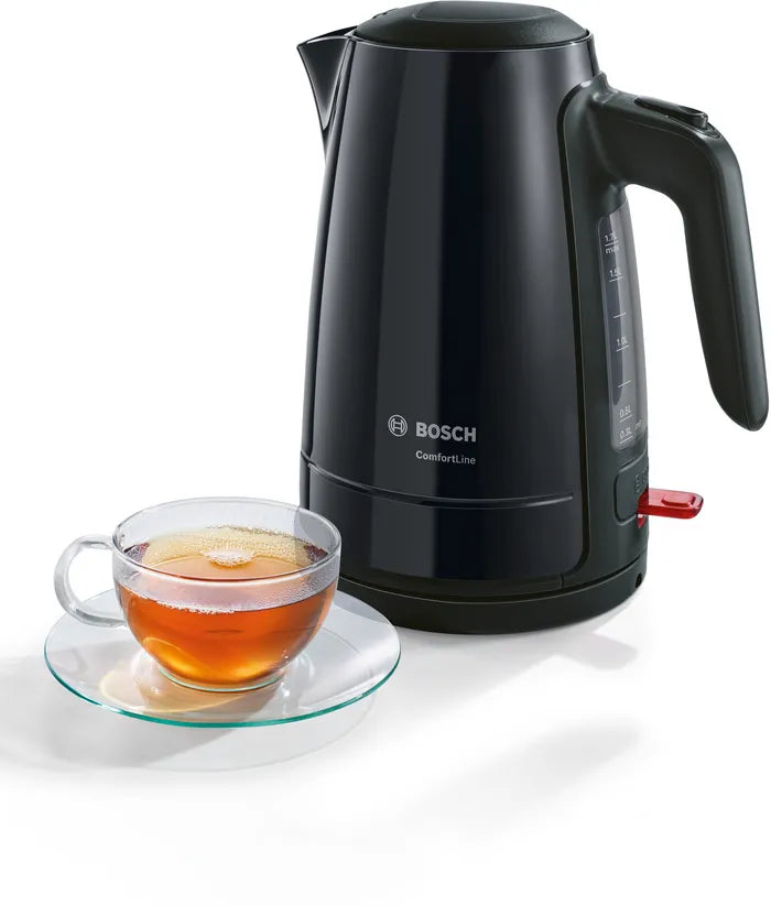 Bosch 1.7 liter Kettle Triple Safety Feature Black TWK6A033GB