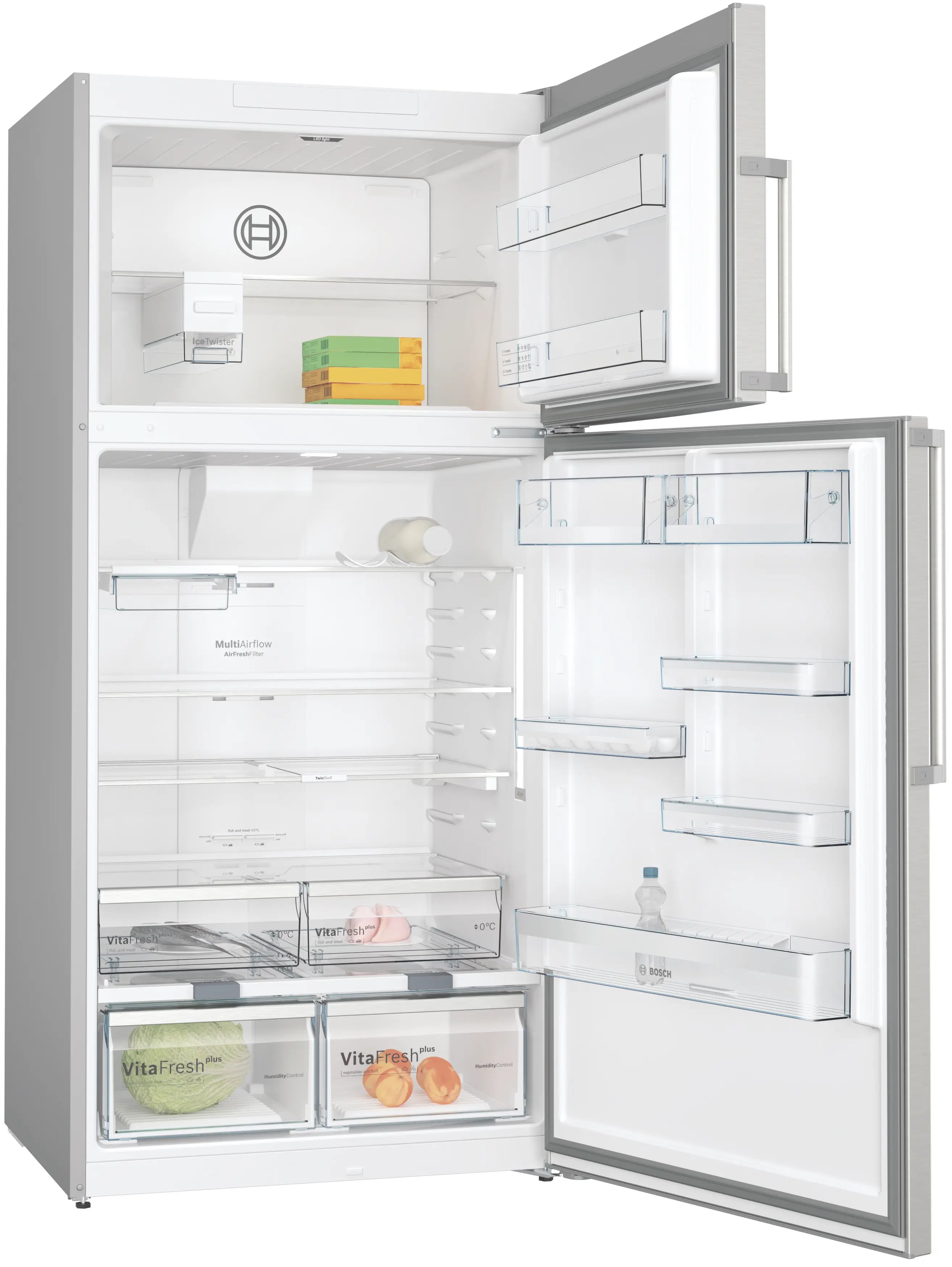 Bosch Series 6, 687 Liters Refrigerator, 186 x 86 cm, Stainless steel KDN86HIE0M