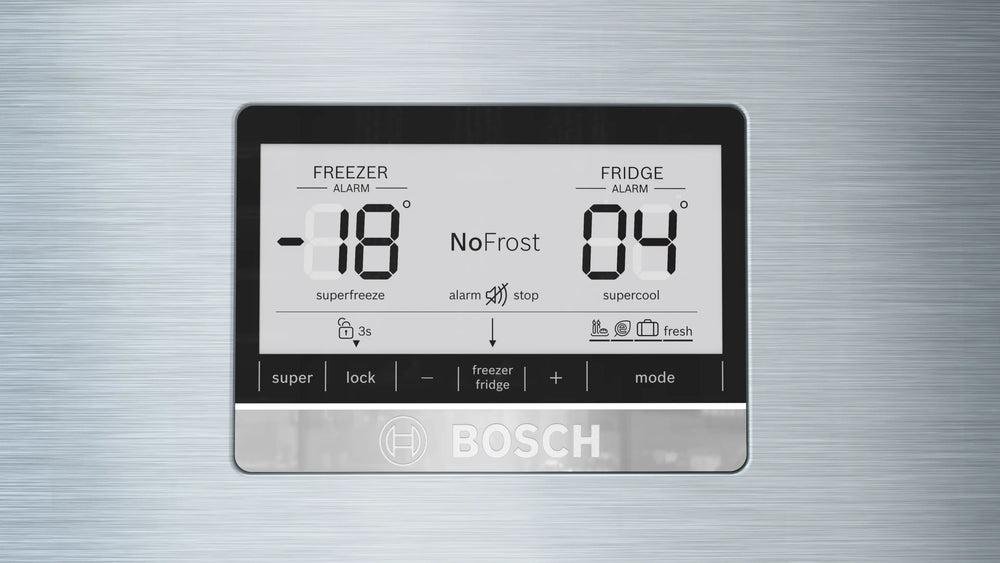 Bosch Series 6 687L Top Freezer Refrigerator, Brushed Steel KDN86HIE0M