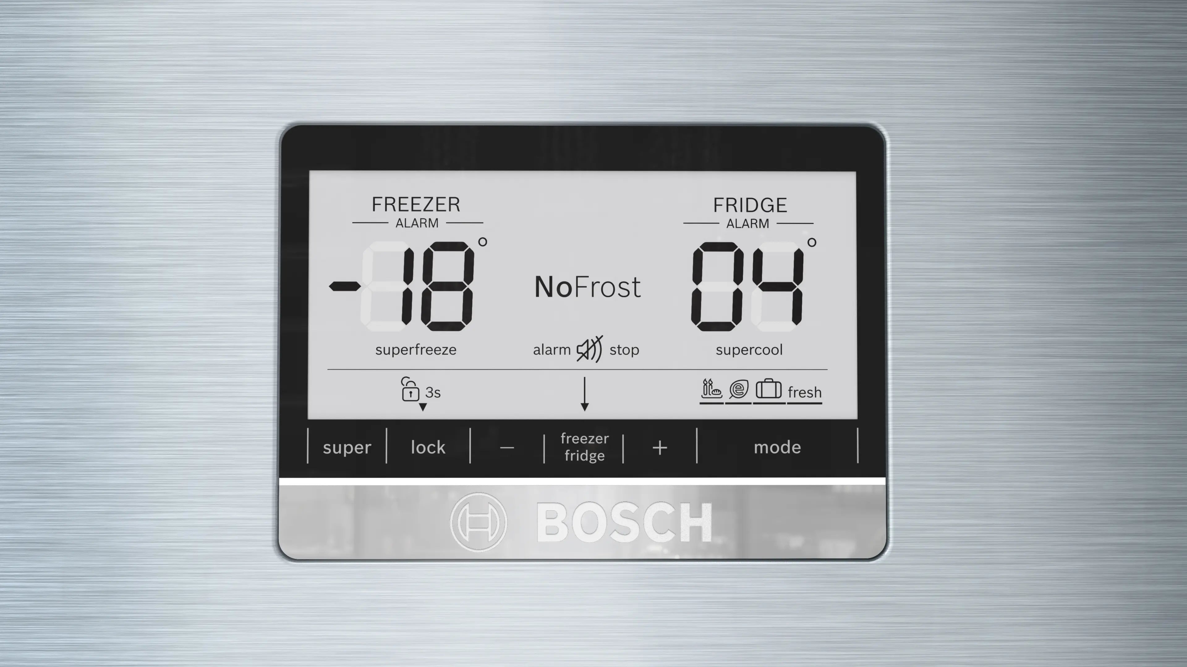 Bosch Series 6, 687 Liters Refrigerator, 186 x 86 cm, Stainless steel KDN86HIE0M