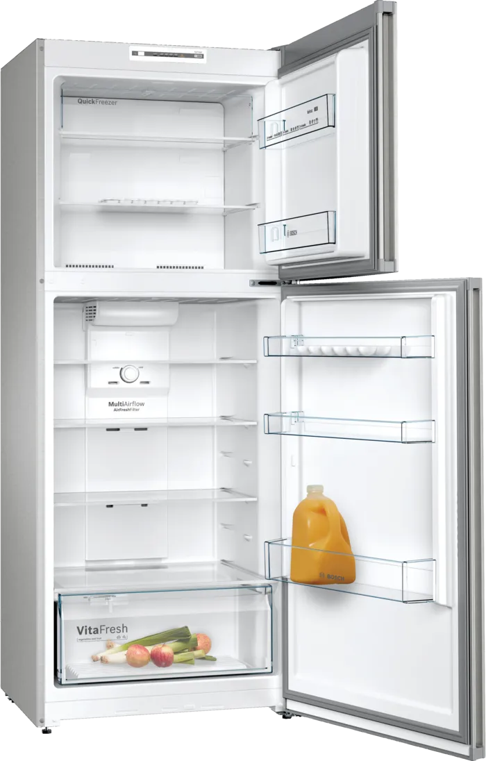 Bosch Series 2, 365 Liters Refrigerator, 186 x 70 cm Stainless steel, KDN43N120M