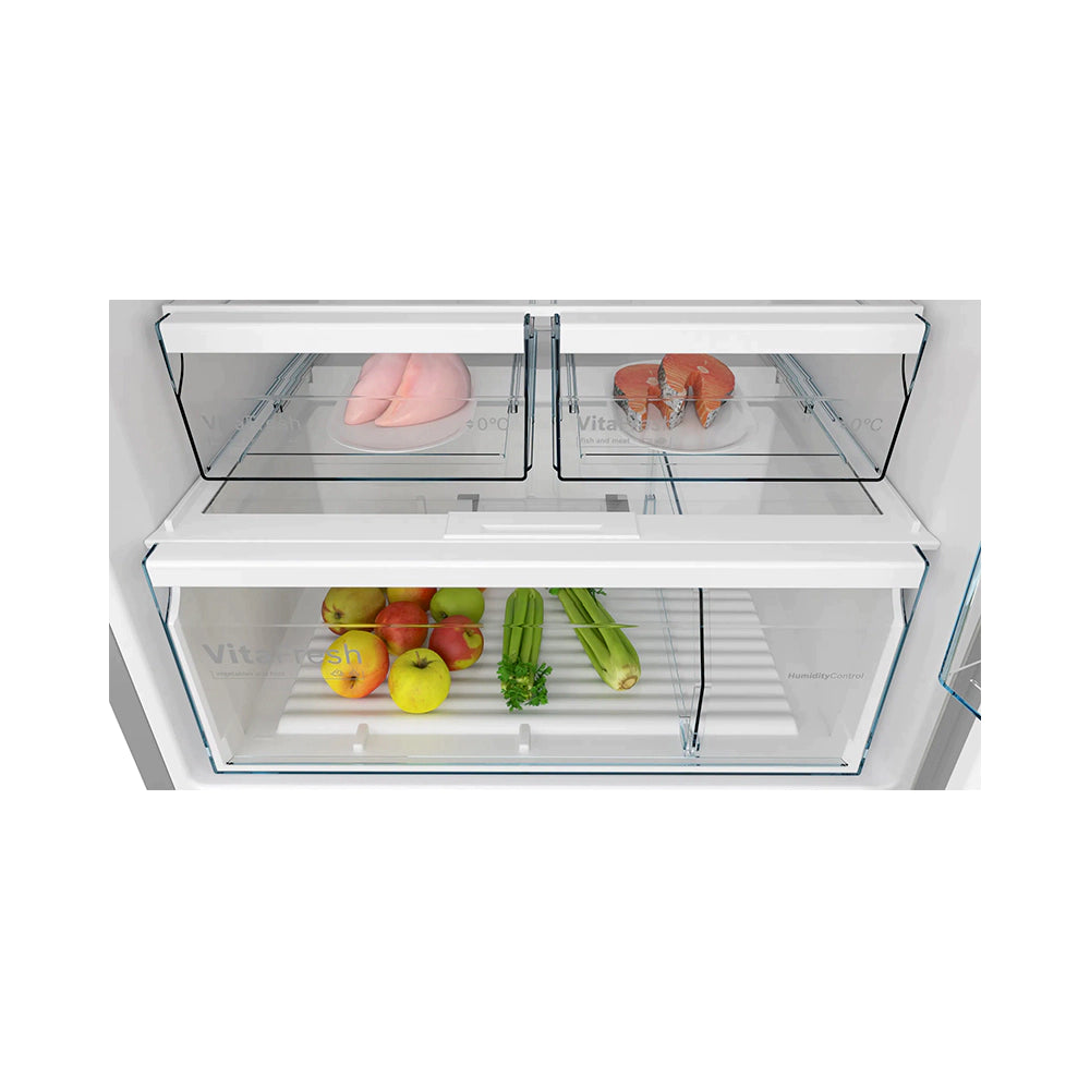 Bosch  Series 4 Top Mount Refrigerator with Vita Fresh & Multi Airflow-Stainless Steel No Frost KDN76XI30M