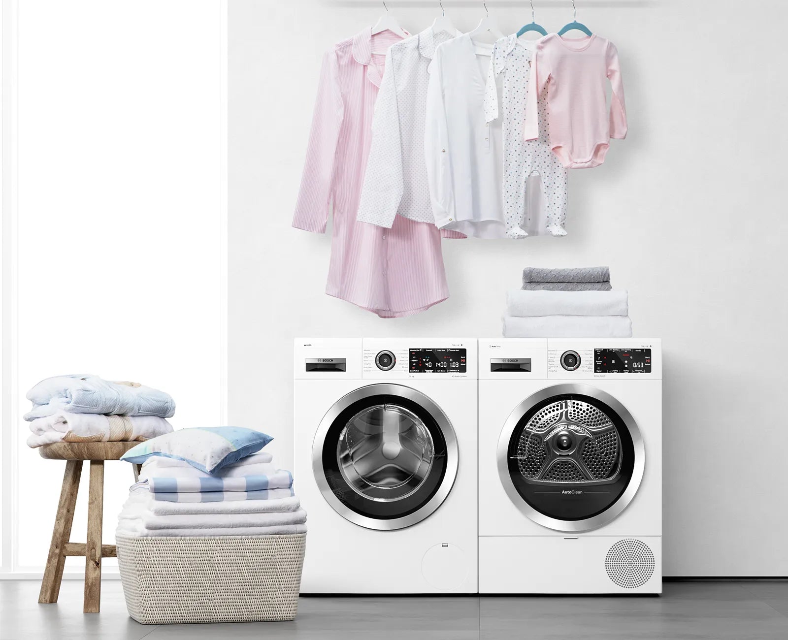 Bosch Dryer 8kg Series 4, Heat Pump White WTH85V10GC