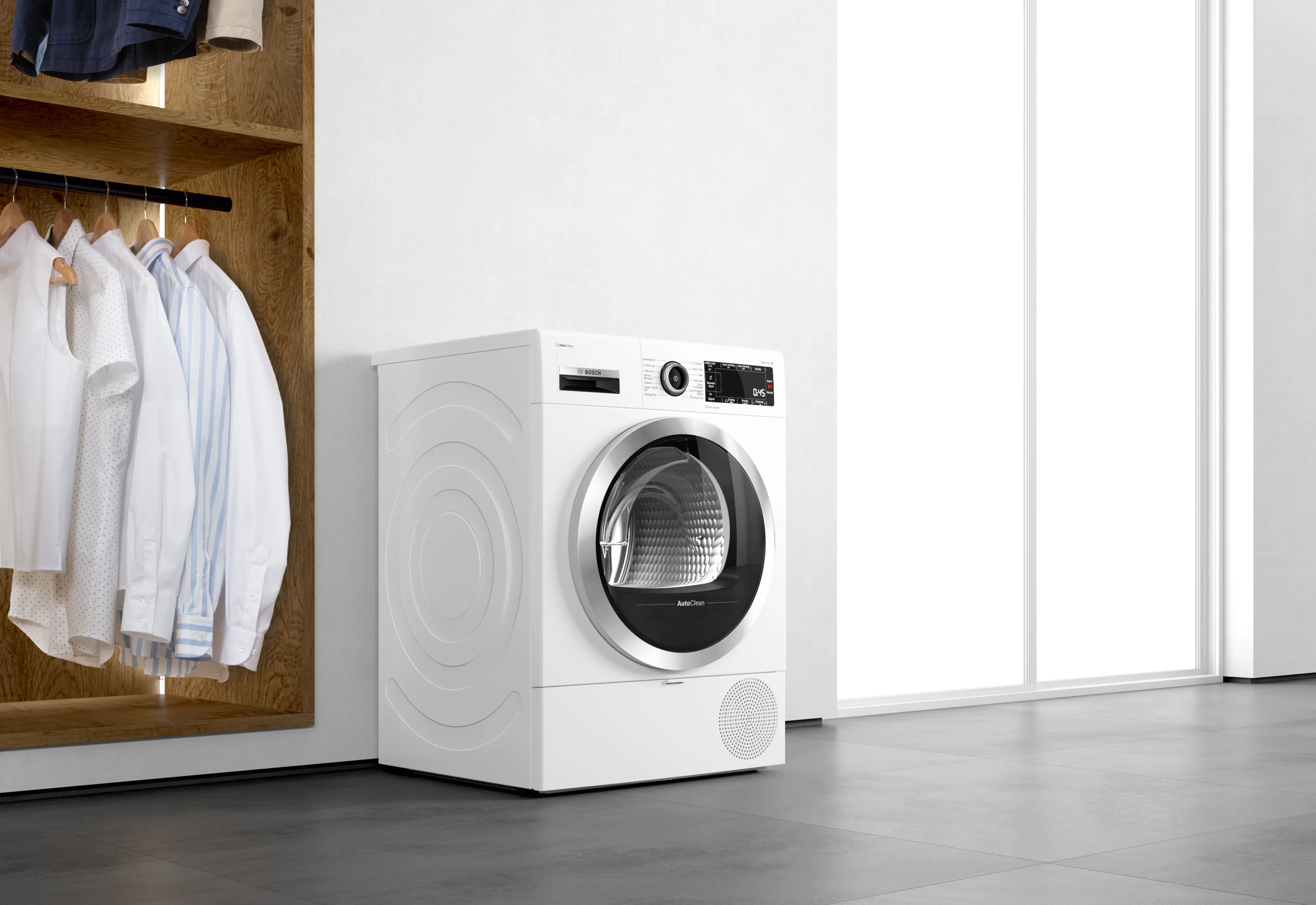 Bosch Dryer 8kg Series 4, Heat Pump White WTH85V10GC