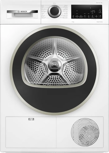 Bosch Dryer 9kg Series 4, Heat Pump White WQG24200GC