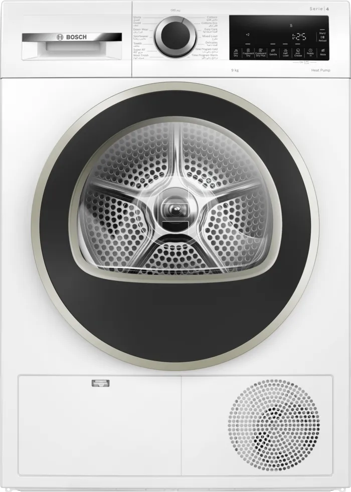 Bosch Dryer 9kg Series 4, Heat Pump White WQG24200GC