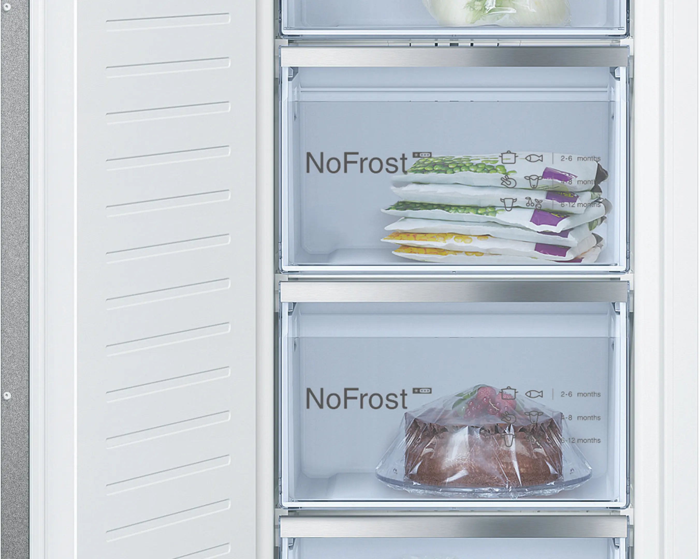 Bosch Series 6, Built-in freezer, 235 liters, 177.2 x 55.8 cm, flat hinge GIN81AEE0M