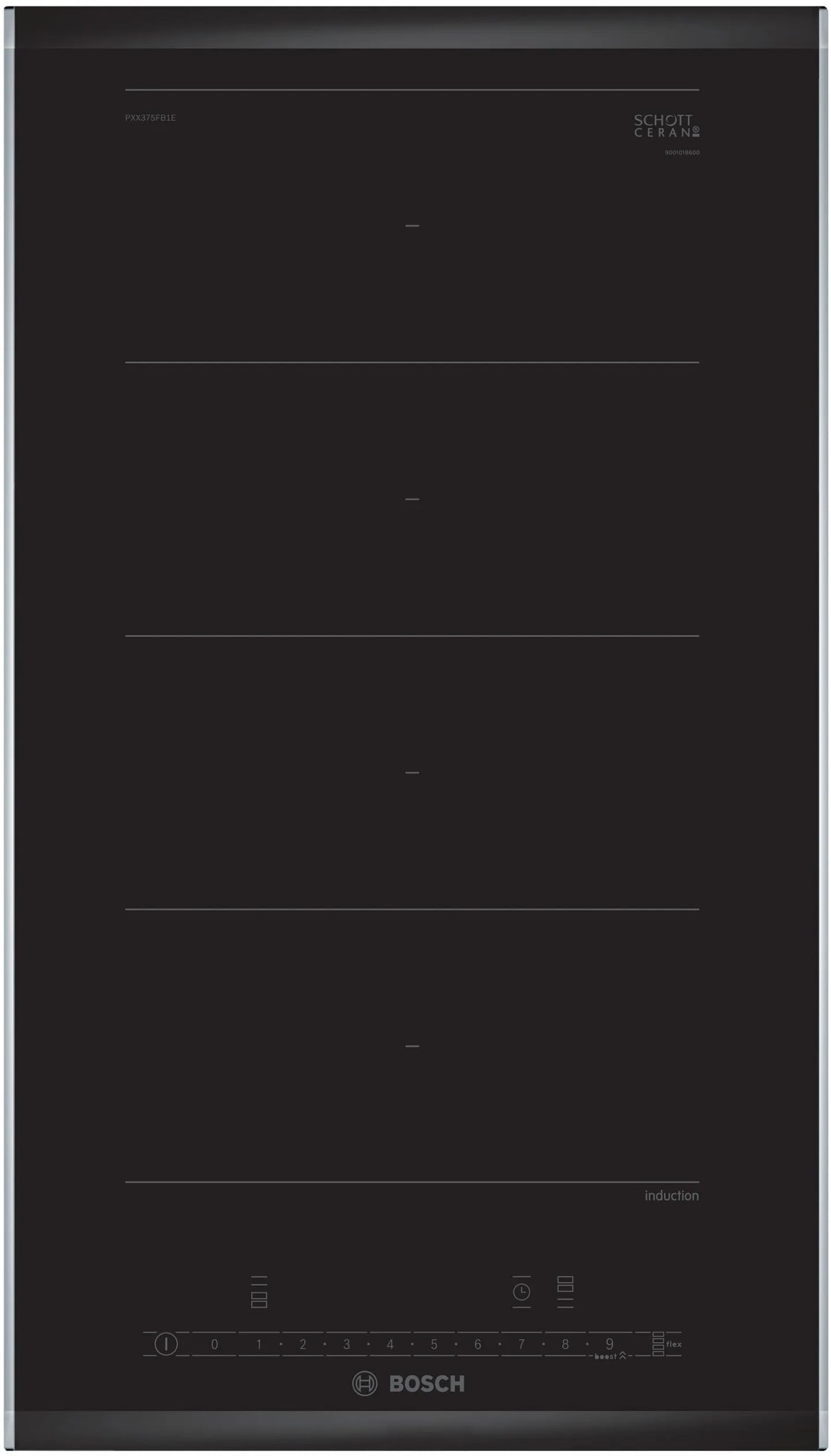 Bosch Built-in Series 6 Domino induction hob with Flex induction cooktop, 30  cm