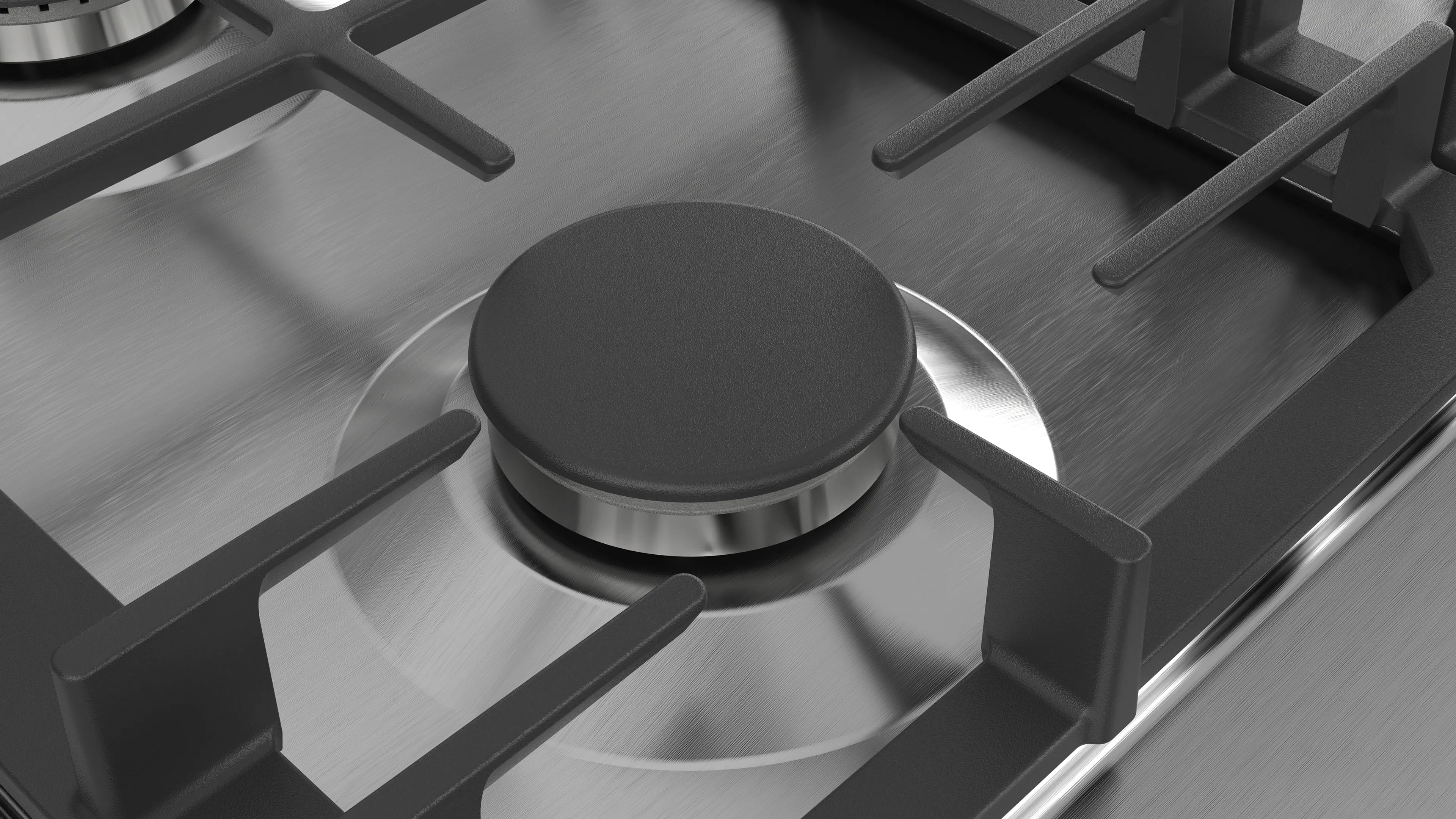 Bosch Series 6, 5 burner gas hob 90 cm Stainless steel