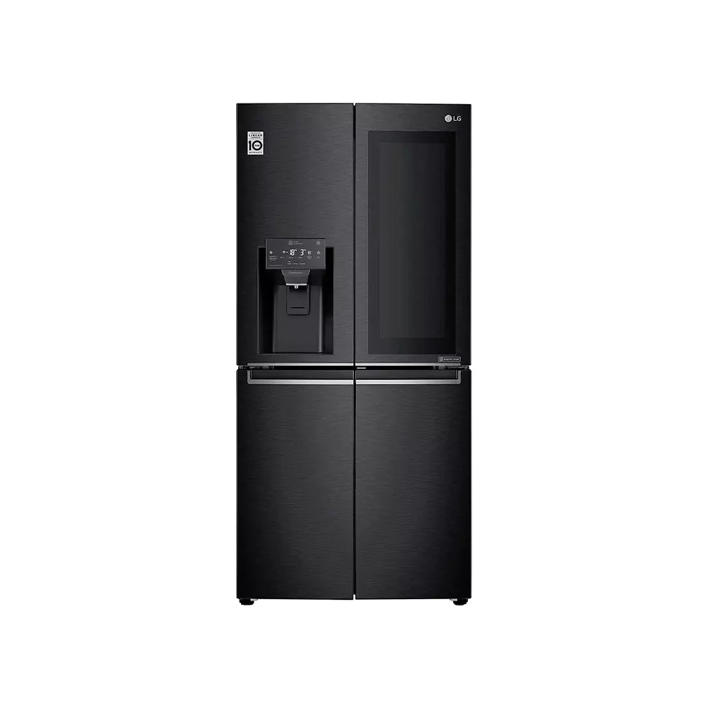 LG  Slim Fridge, French Door InstaView 423 Liter, Black GR-X29FTQEL