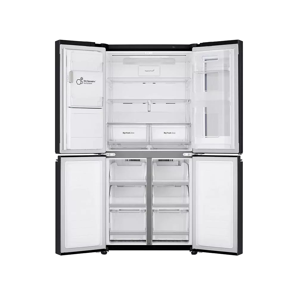 LG  Slim Fridge, French Door InstaView 423 Liter, Black GR-X29FTQEL