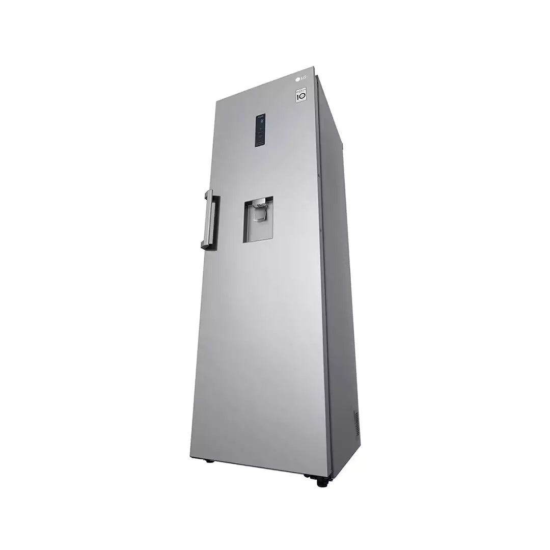LG Pakistan 380L smart inverter fridge with linear cooling, one door design, sleek modern appearance, energy-efficient appliance.