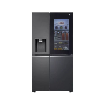 LG InstaView Double Door Fridge, 617L Metal Black GR-X267CQES