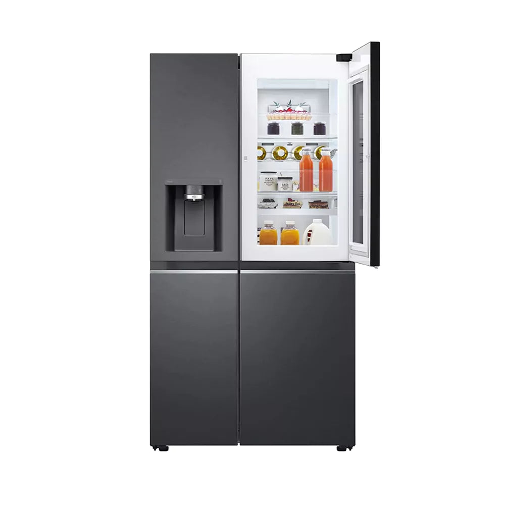 LG InstaView Double Door Fridge, 617L Metal Black GR-X267CQES