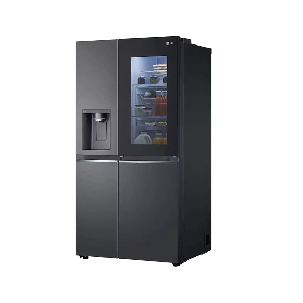 LG InstaView Double Door Fridge, 617L Metal Black GR-X267CQES