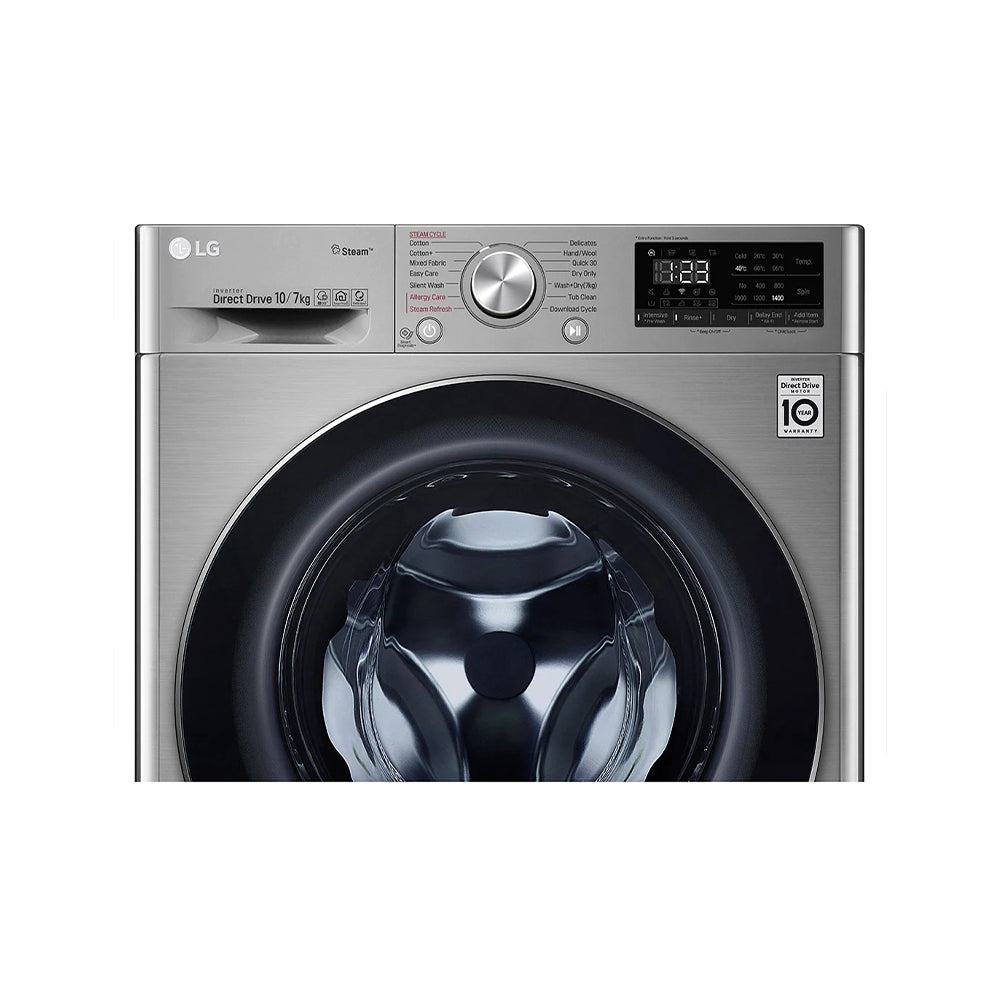 LG Front Load Washer & Dryer 10.5/7KG | AI DD™ | Steam™ | ThinQ™ | F4V5RGP2T