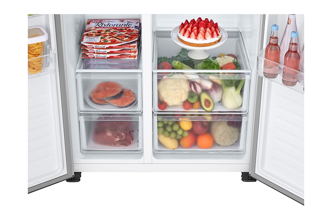LG 509 Liter Side by Side Multi AirFlow Refrigerator GR-FB587PQAM