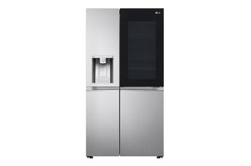 LG 674L Side-by-Side InstaView Fridge with Inverter Linear Compressor & UVnano™ technology in Noble Steel Finish