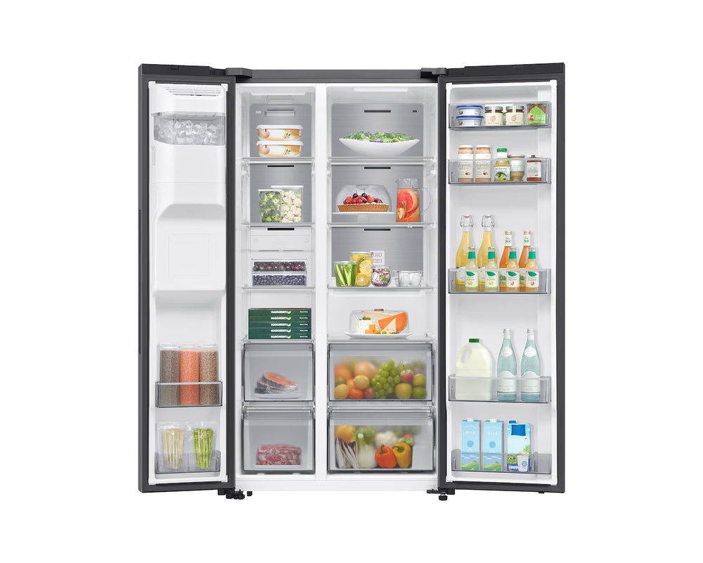 Samsung 635L Side-by-Side Refrigerator with Water and Ice Dispenser, RS70F64K1TAE