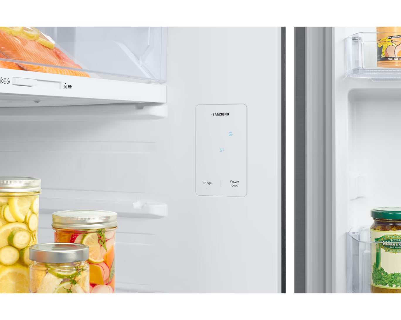 Samsung 411 Liters Top Mount Refrigerator, Silver RT42CG6420S9