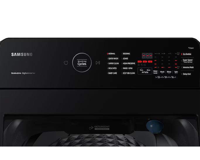 Samsung 9KG Top Load with Ecobubble™ Black WA90CK4545BDRT