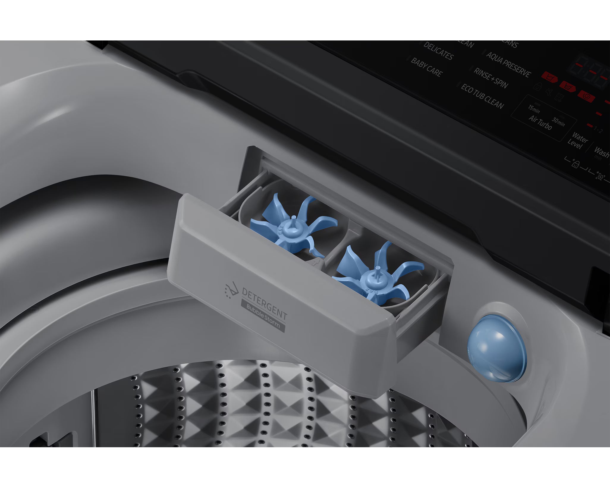 Samsung 10 kg Top Load EcoBubble & Dual-Storm Light Grey WA10CK4545BYRT