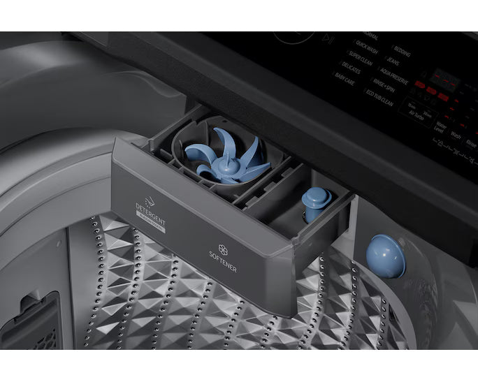 Samsung 17 kg Top Load EcoBubble & Dual-Storm Dark Grey WA17CK6745BDRT