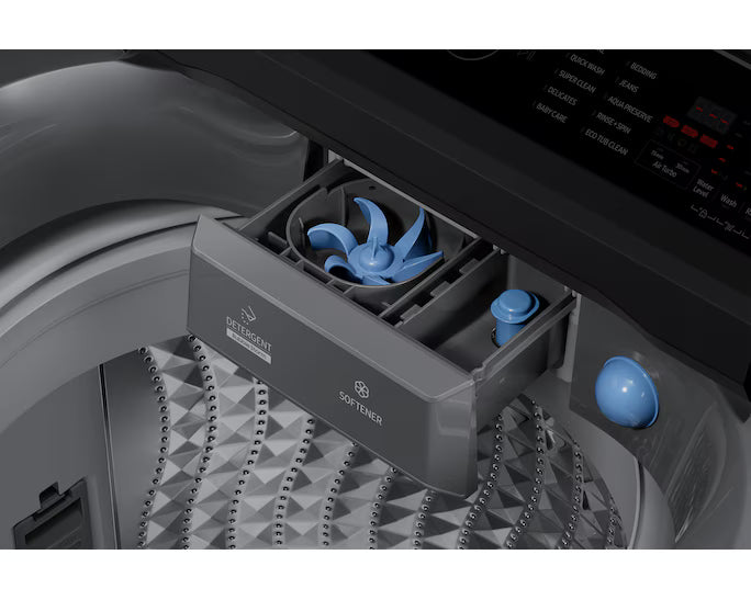 Samsung 15 kg Top Load EcoBubble & Dual-Storm Dark Grey WA15CK5745BDRT