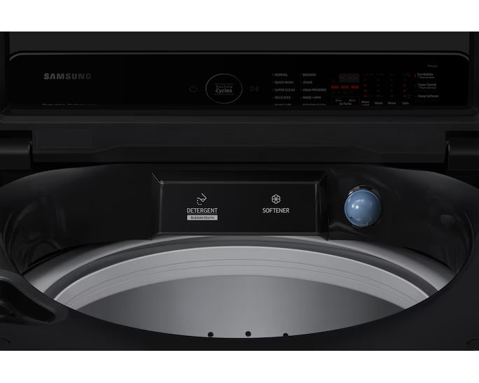 Samsung 21kg Top Load EcoBubble™ & Dual Storm™ Black WA21CK6745BVRT